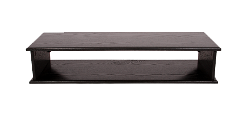Black XX-Large Double Top TV Riser 44"widex16 deep x8 3/4" high-syracusetvrisers 